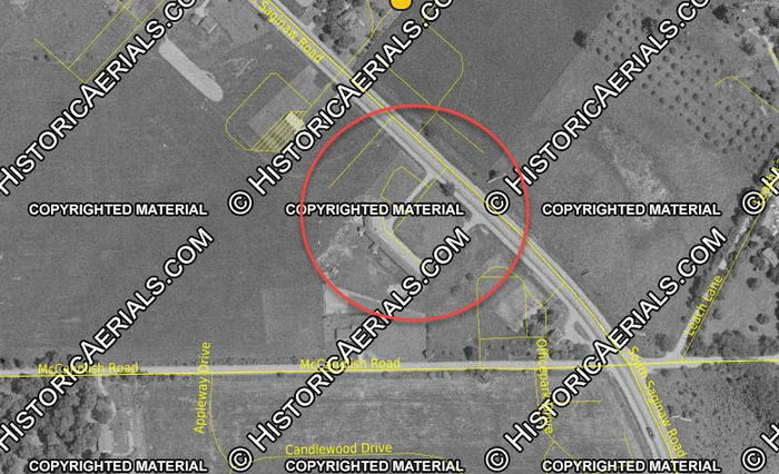 Scenic Motel (Scenic Inn) - 1957 Aerial (newer photo)